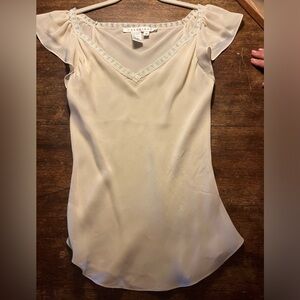 Women’s, sheer cream Studio M blouse Size Small